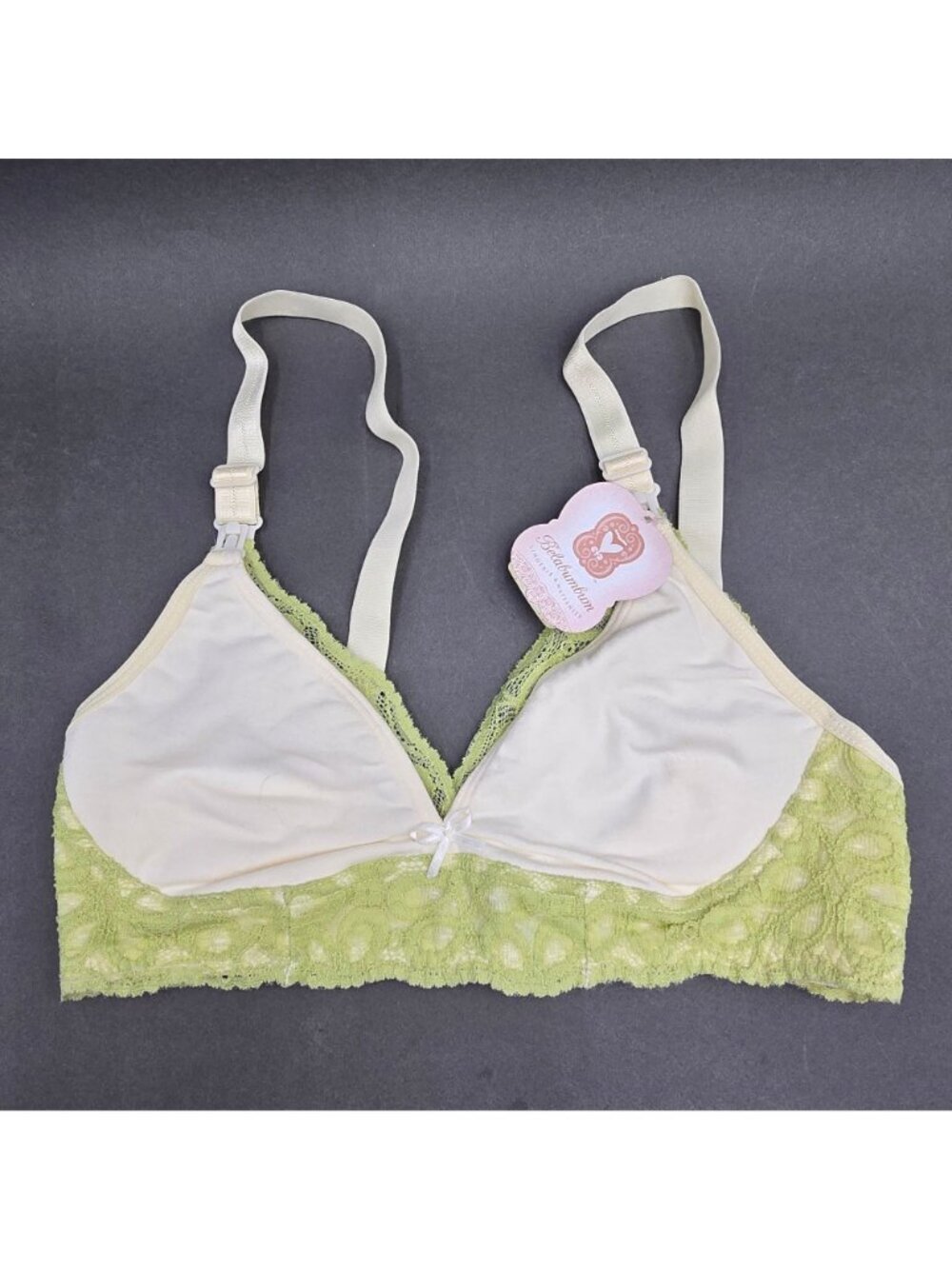Belabumbum Lace Nursing Bra Lot Of 3 Small Pastel Blue Purple Cream Maternity - Picture 3 of 7
